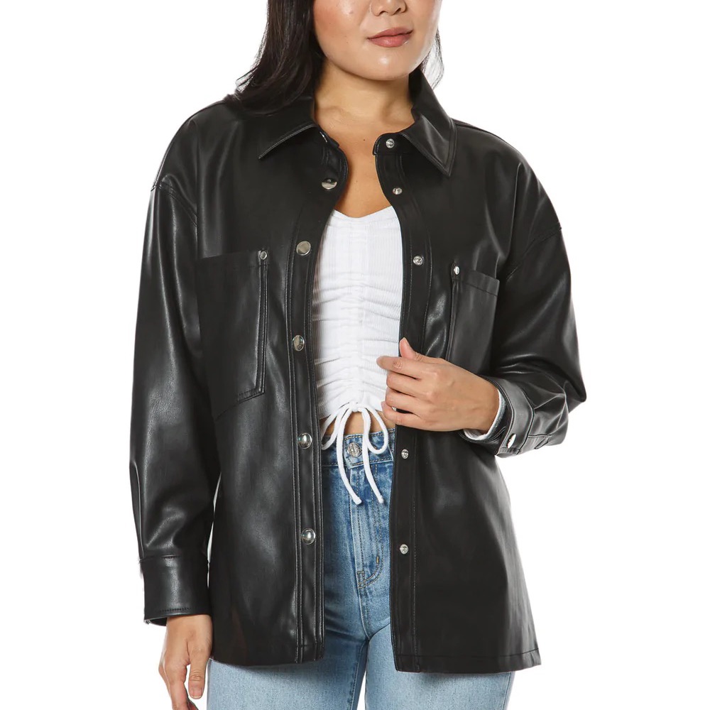 Juicy Juicy Couture Oversized Faux Leather Jacket